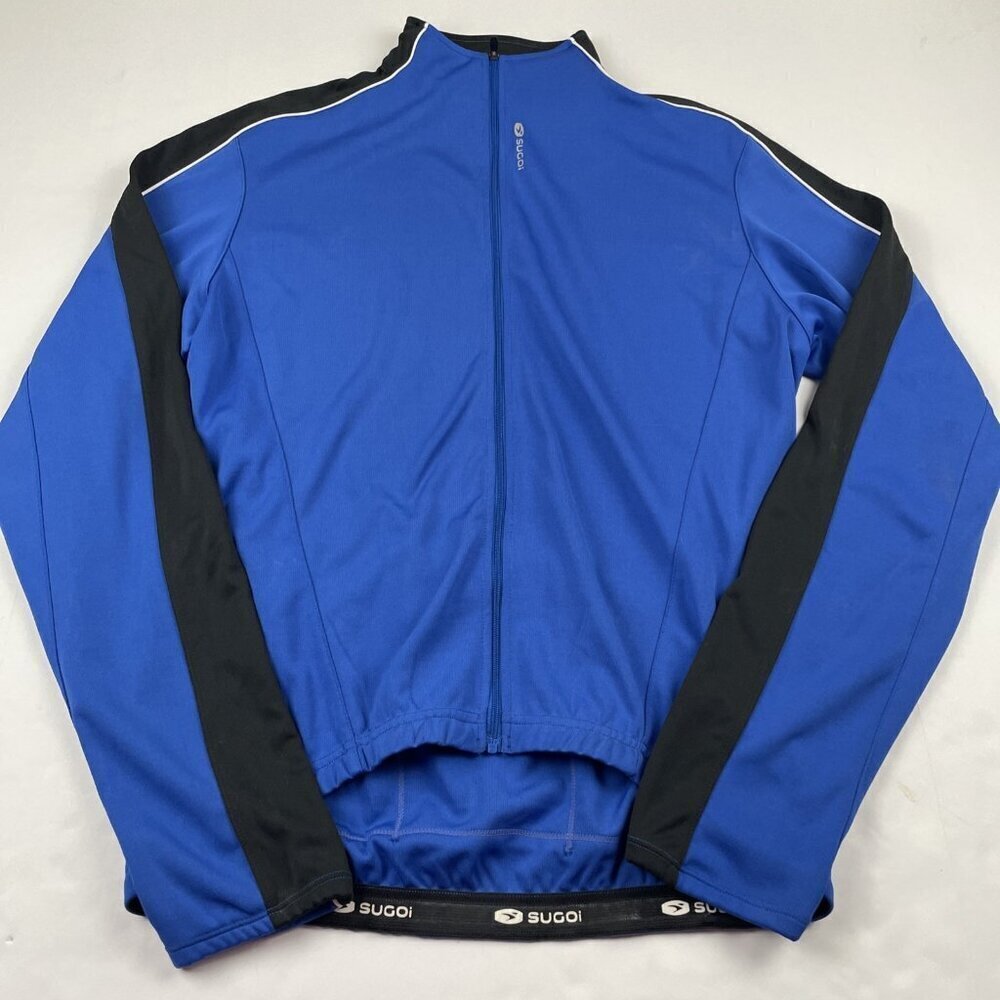 Sugoi Neo Cycling Jersey Men’s XL Full Zip Long Sleeve Non Slip Hem Polyester